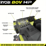 RYOBI 80V HP Brushless 54 in. Battery Electric Cordless Zero Turn Mower & Mulch Kit - Image 5
