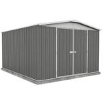 VEIKOUS 10 ft. W x 12 ft. D Outdoor Metal Storage Shed in Gray (120 sq. ft.)