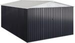 Patiowell 10 ft. W x 12 ft. D Size Upgrade Metal Storage Shed (119 sq. ft.) - Image 5