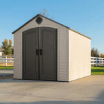Lifetime 8 Ft. x 10 Ft. High-Density Polyethylene (Plastic) Outdoor Storage Shed with Steel-Reinforced Construction - Image 12