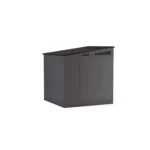 Suncast Modernist 7 ft. x 7 ft. Resin Vertical Pent Storage Shed with Floor Kit - Image 3