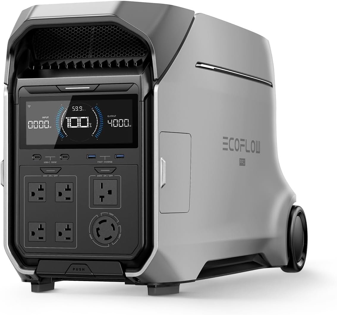p40-i0.jpg EcoFlow DELTA Pro 3 Portable Power Station with 4000W Output, 120/240V Split-Phase, LFP Battery, and X-Stream Fast Charging - Image 1