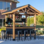Backyard Discovery 9X6 Palisade Cedar & Steel Outdoor Bar