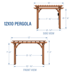 Backyard Discovery 12′ x 10′ Cedar Pergola - Image 3