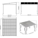 Sojag 500-9165470 10 x 12 ft. Portland No. 53 Wall Gazebo Steel Roof - Image 4