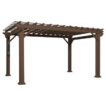 14×12 Ashford Traditional Steel Pergola With Sail Shade Soft Canopy - Image 2