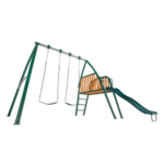 Sportspower Alta Oaks 10′ Heavy Duty Swing Set with Lifetime Warranty on 6′ Double Wall Slide - Image 8