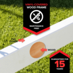 Sports power Vinyl-Covered Wood Swing Set – Classic & Durable for Outdoor Fun - Image 5