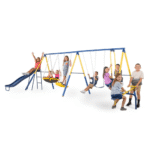 Sportspower Super 10 Metal Swing Set with Lifetime Warranty on Blow Molded Slide - Image 9