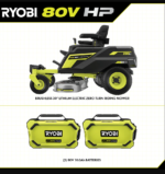 RYOBI 80V HP Brushless 30 in. Battery Electric Cordless Zero Turn Mower with 80V 10 Ah Batteries - Image 5